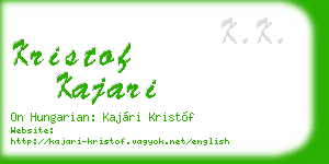 kristof kajari business card